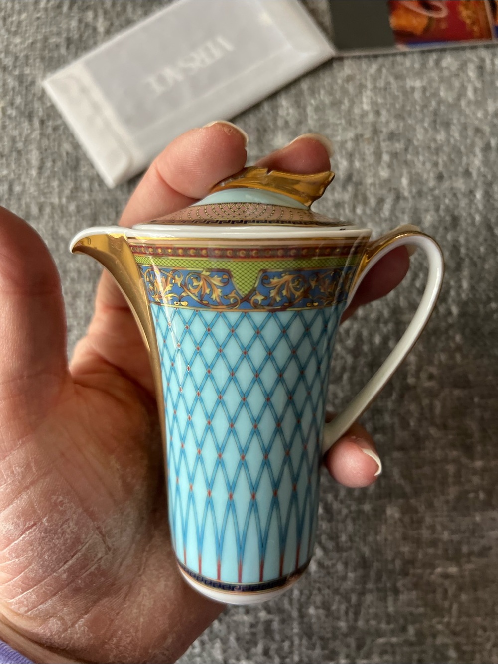 Versace Rosenthal Continental Russian Dream Lid Creamer 4.5”H New In Box